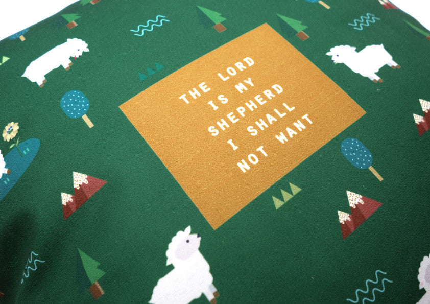 The Lord is My Shepherd - HND {Cushion Cover} - Cushion Covers by The Commandment Co, The Commandment Co , Singapore Christian gifts shop