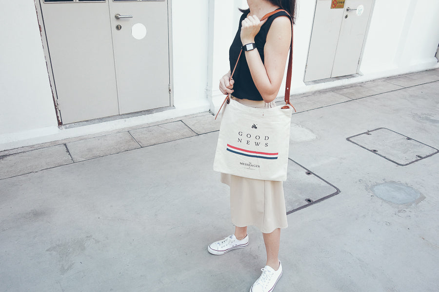 Good News {Sling Bag} - tote bag by The Messenger by TCCO, The Commandment Co , Singapore Christian gifts shop