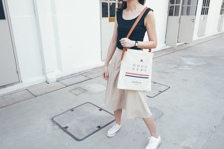 Good News {Sling Bag} - tote bag by The Messenger by TCCO, The Commandment Co , Singapore Christian gifts shop