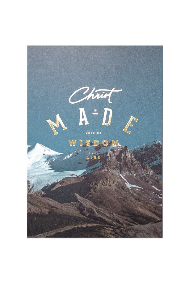 Christ made wisdom card