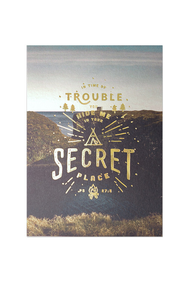 in time of trouble, hide me in your secret place| Gold stamped cards, encouragement verses to make everyone's day