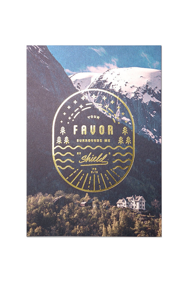 Your favor surrounds me as a shield {Card} - Cards by The Commandment Co, The Commandment Co