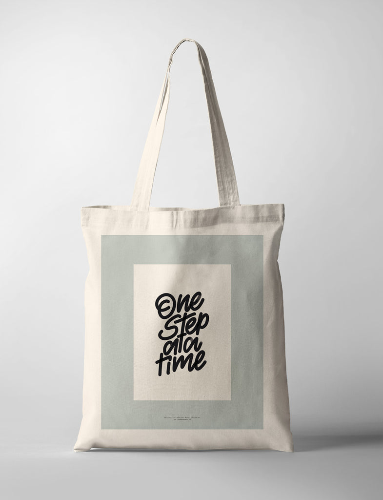 One Step At A Time {Tote Bag} - tote bag by Soul Lettering, The Commandment Co , Singapore Christian gifts shop