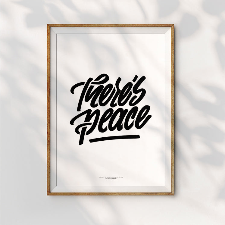 there's peace print on demand poster design