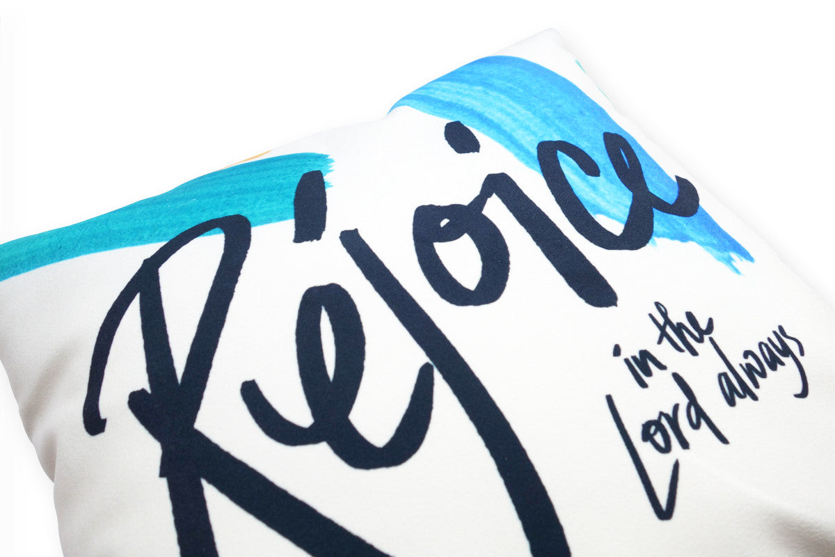 Brush - Rejoice in the Lord Always {Cushion Cover} - Cushion Covers by The Commandment, The Commandment Co