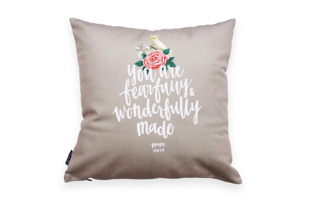 You Are Fearfully & Wonderfully Made {Cushion Cover} - Cushion Covers by The Commandment, The Commandment Co , Singapore Christian gifts shop