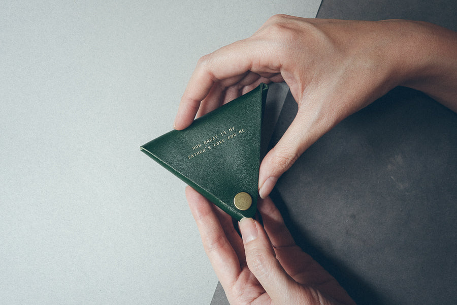 Leather Coin Pouch - Coin Pouch by The Messenger by TCCO, The Commandment Co , Singapore Christian gifts shop