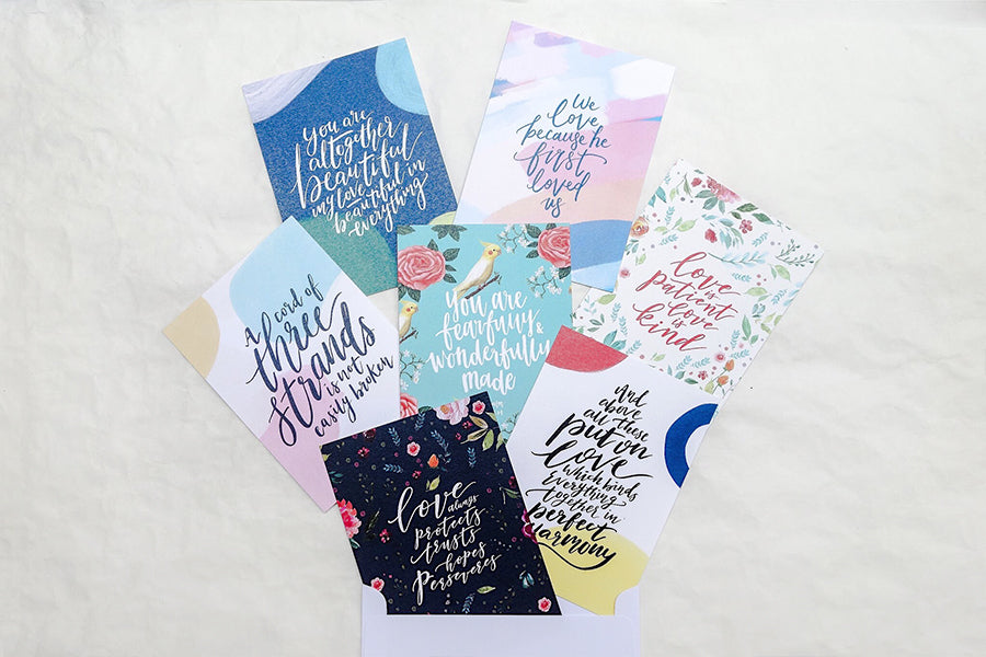 Valentine's Day card - set of 7