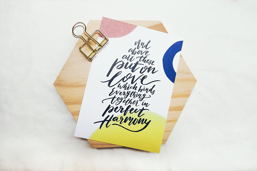 And above all these put on love. Valentine's day greeting card ideas