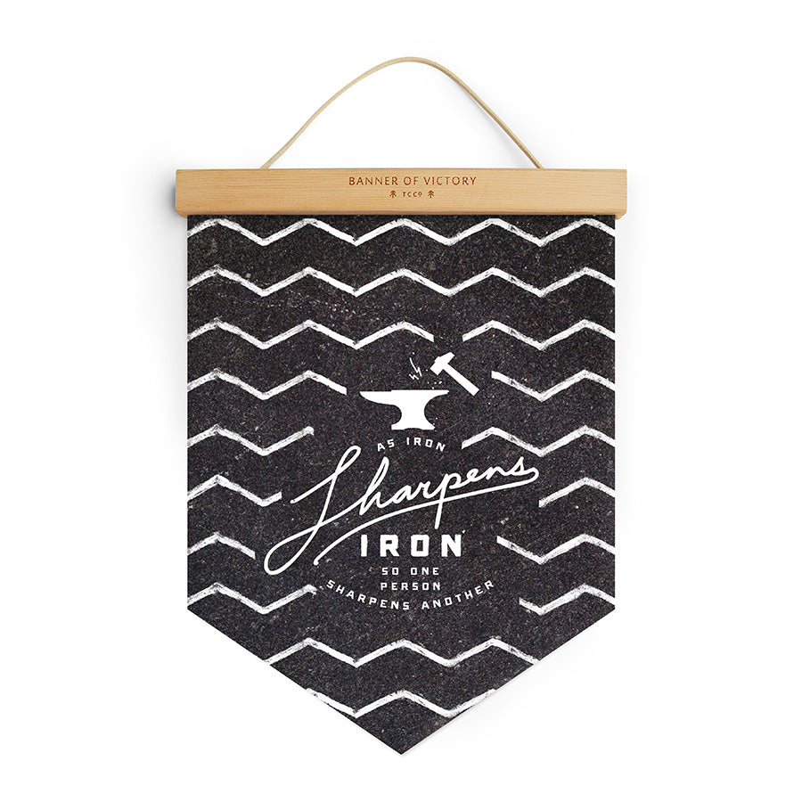 Iron Sharpens Iron {Banner of Victory} - Banners by The Commandment Co, The Commandment Co , Singapore Christian gifts shop