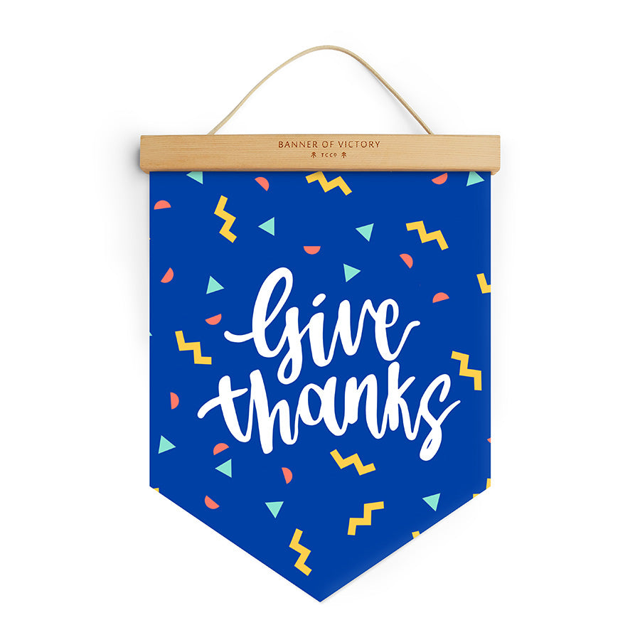 Give Thanks {Banner of Victory} - Banners by The Commandment Co, The Commandment Co , Singapore Christian gifts shop