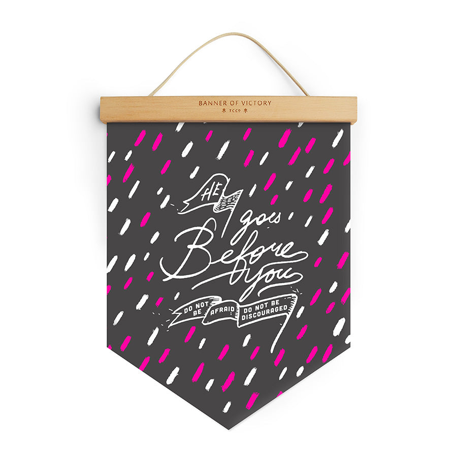 He Goes Before You {Banner of Victory} - Banners by The Commandment Co, The Commandment Co , Singapore Christian gifts shop