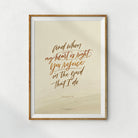 When My Heart Is Right {Poster} - Posters by Ink Scripture, The Commandment Co , Singapore Christian gifts shop