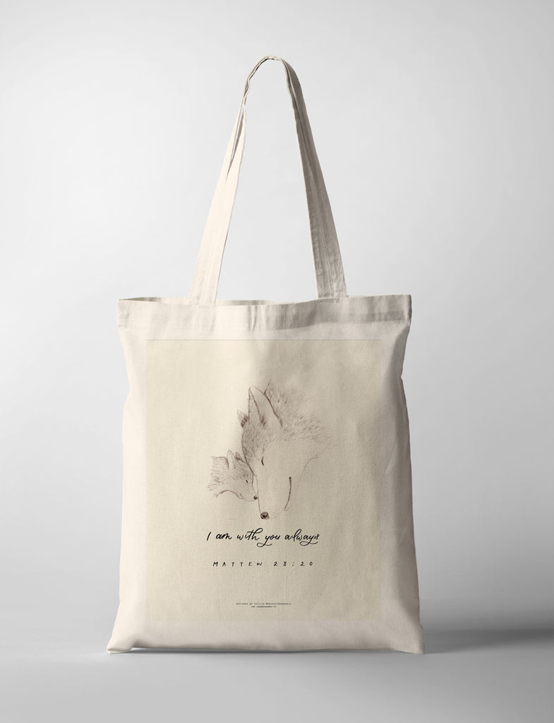 i am with you always tote bag design