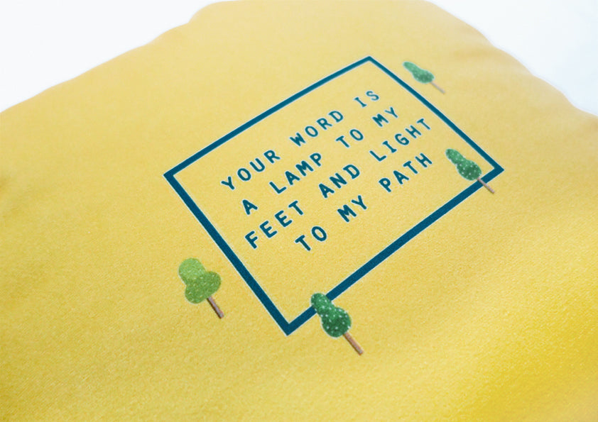 Lamp and Light {Cushion Cover} - Cushion Covers by The Commandment Co, The Commandment Co , Singapore Christian gifts shop