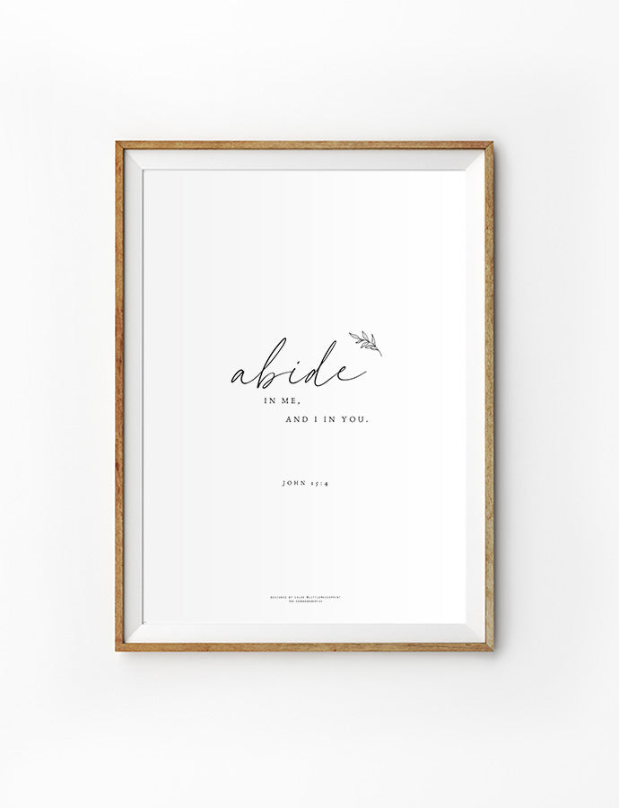 Abide In Me Poster The Commandment Co The Commandment Co