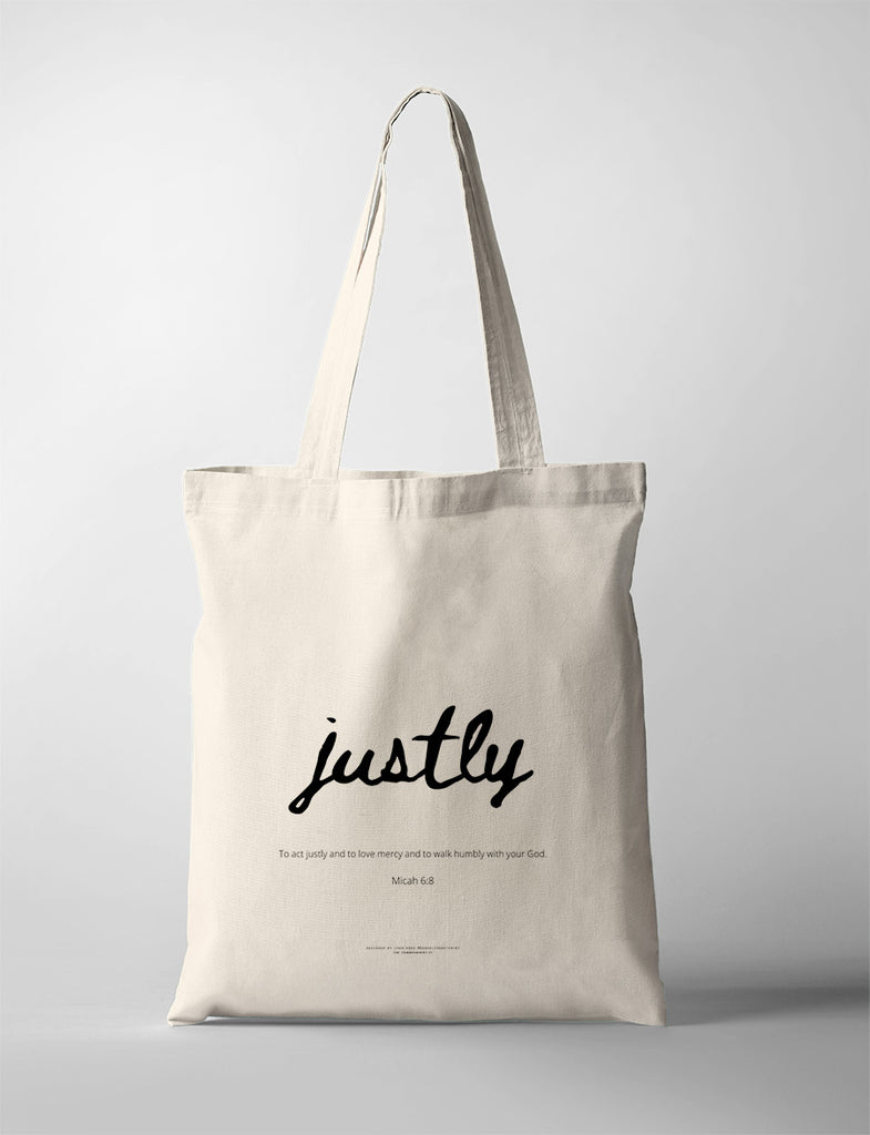 Act Justly {Tote Bag} - tote bag by Dandelion Art Print, The Commandment Co