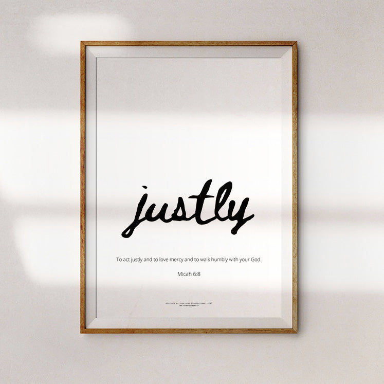 Act Justly {Poster} - Posters by Dandelion Art Print, The Commandment Co