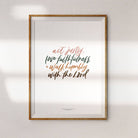 Act Justly Love Faithfulness {Poster} - Posters by Oh Katie Pie, The Commandment Co , Singapore Christian gifts shop
