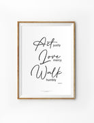 Act Love Walk {Poster} - Posters by His Mighty Prints, The Commandment Co