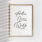 Act Love Walk {Poster} - Posters by His Mighty Prints, The Commandment Co