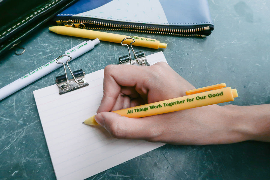 Scripture Pen {Ballpoint Pen} - Brass Pen by The Commandment, The Commandment Co , Singapore Christian gifts shop
