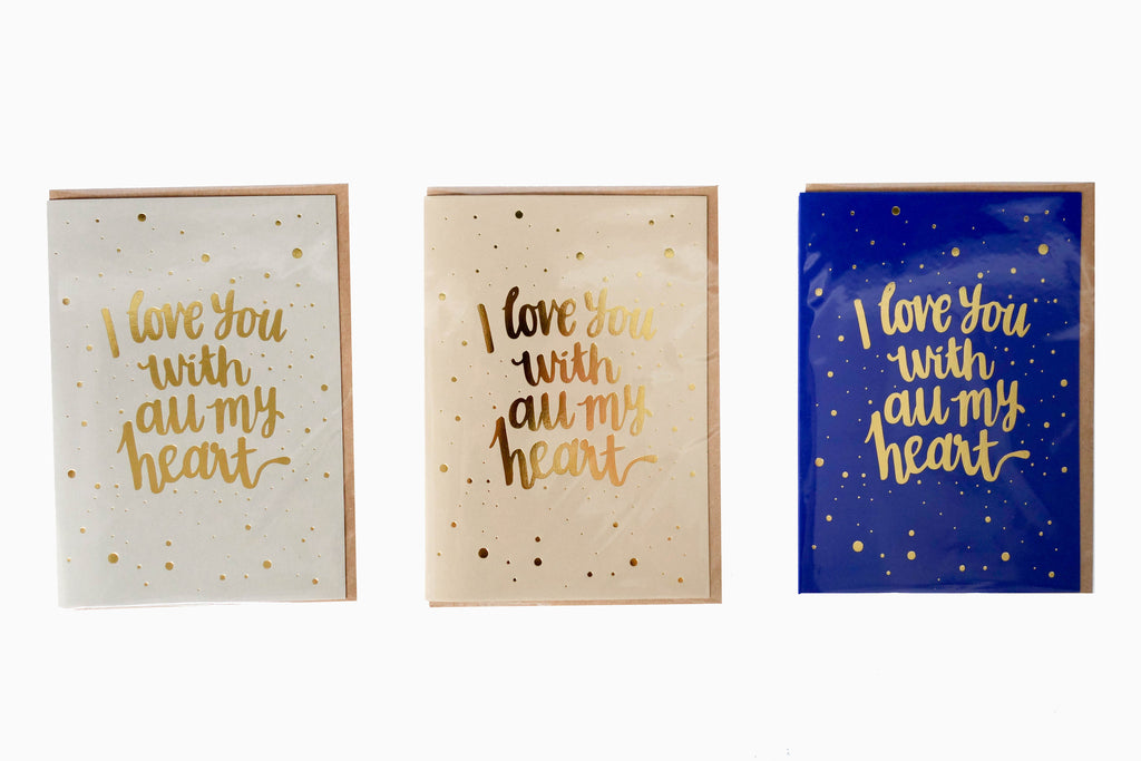 I love you with all my heart {Greeting Card} - Cards by The Commandment, The Commandment Co , Singapore Christian gifts shop