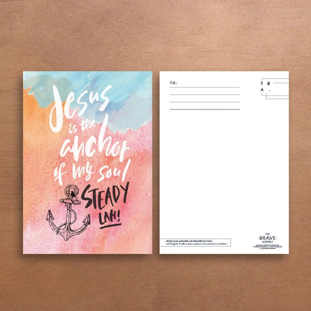 Jesus is My Anchor {Card} - Cards by The Brave Assembly, The Commandment Co , Singapore Christian gifts shop