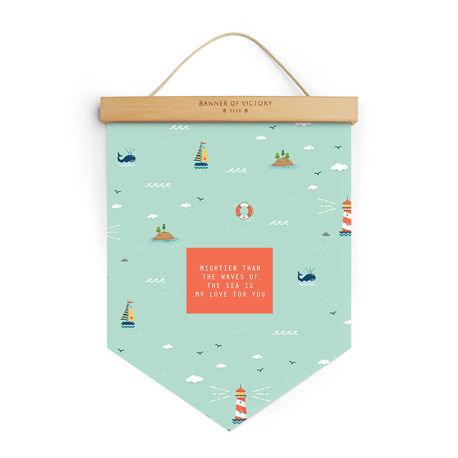 Mightier Than The Waves {Banner of Victory} - Banners by The Commandment Co, The Commandment Co , Singapore Christian gifts shop