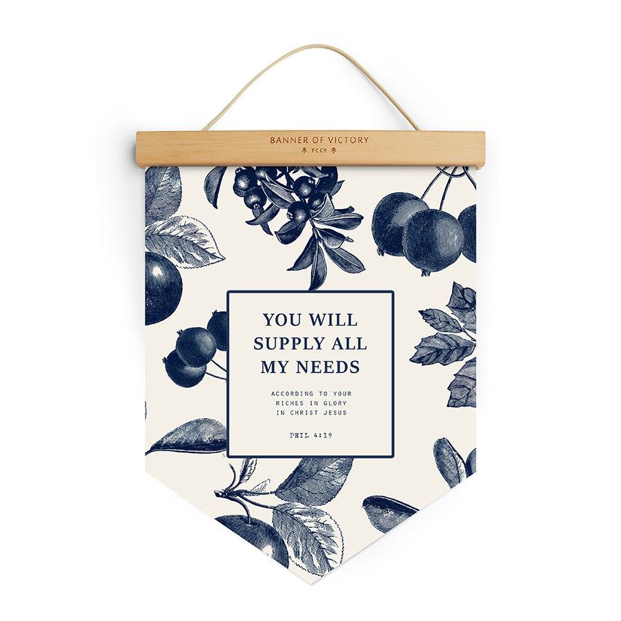 You Will Supply All My Needs {Banner of Victory} - Banners by The Commandment Co, The Commandment Co , Singapore Christian gifts shop