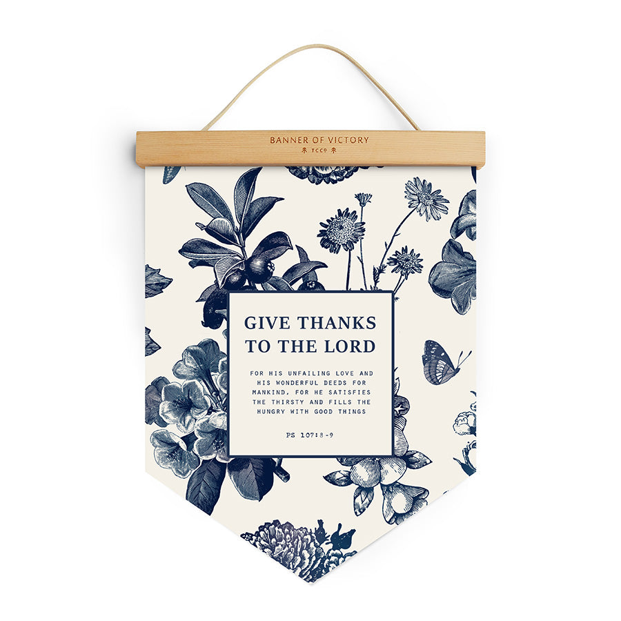 Give Thanks To The Lord {Banner of Victory} - Banners by The Commandment Co, The Commandment Co , Singapore Christian gifts shop