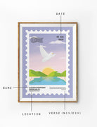 I Am Baptised Postage Stamp Poster {Customisable} - Posters by The Commandment Co, The Commandment Co , Singapore Christian gifts shop