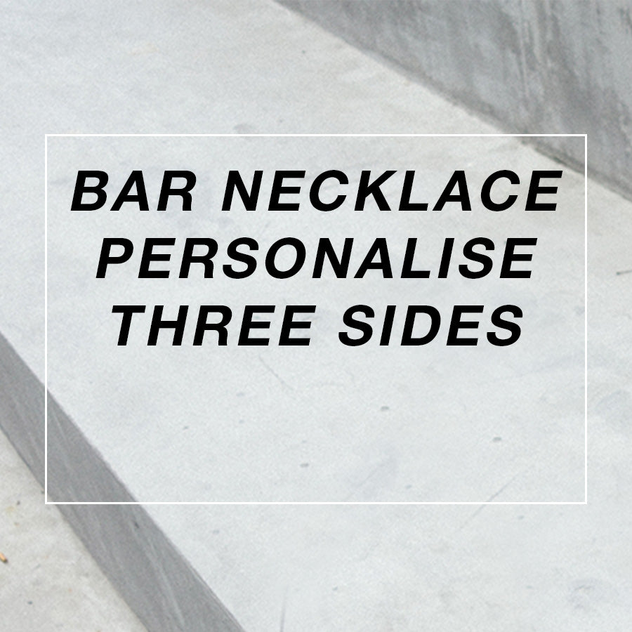 Personalise Bar Necklace 3 Sides - by The Commandment Co, The Commandment Co , Singapore Christian gifts shop