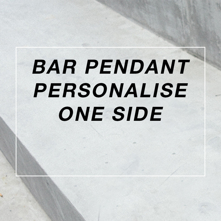 Personalise Bar Pendant One Side - by The Commandment Co, The Commandment Co , Singapore Christian gifts shop