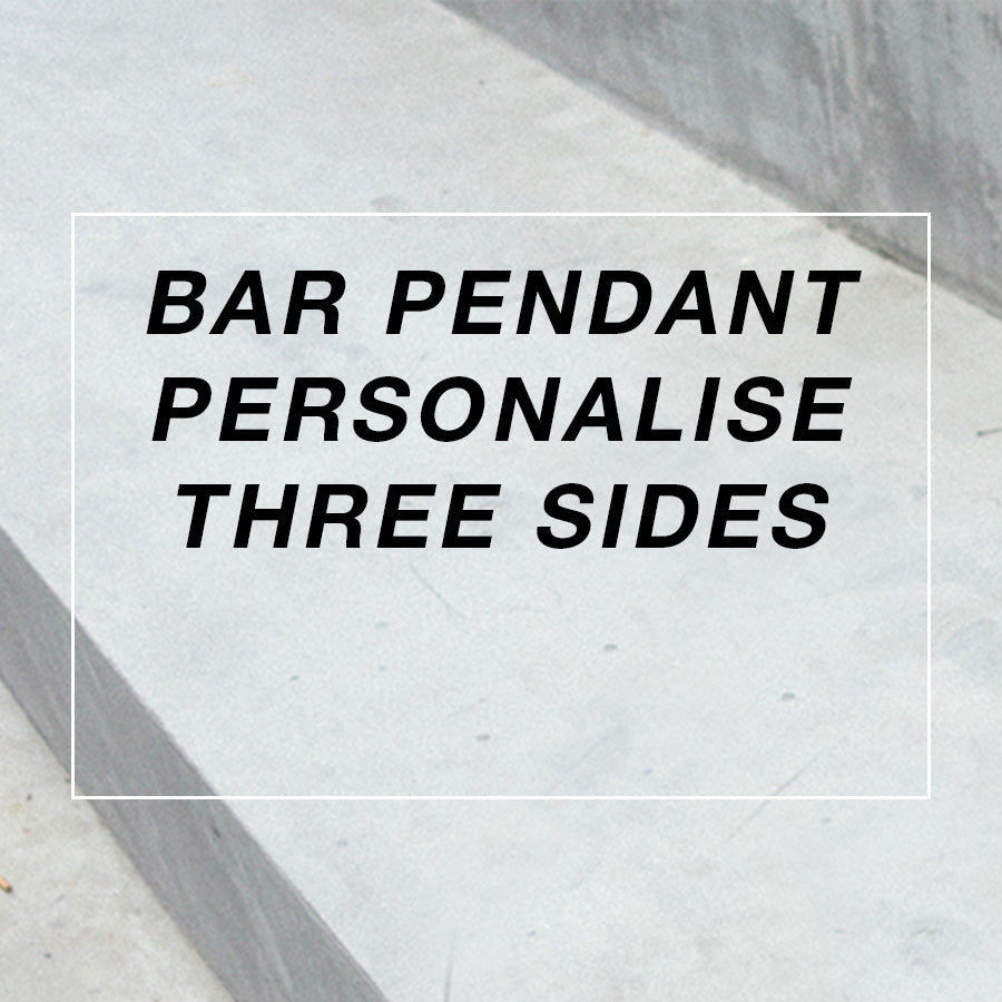 Personalise Bar Pendant Three Sides - by The Commandment Co, The Commandment Co , Singapore Christian gifts shop