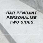 Personalise Bar Pendant Two Sides - by The Commandment Co, The Commandment Co , Singapore Christian gifts shop