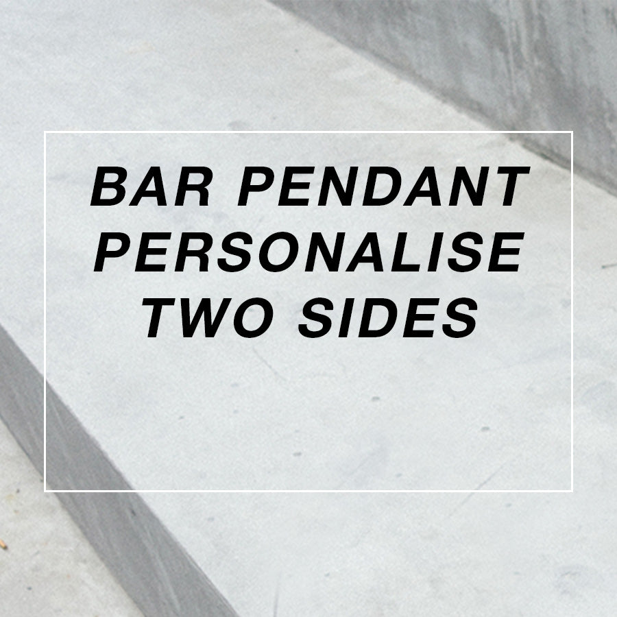 Personalise Bar Pendant Two Sides - by The Commandment Co, The Commandment Co , Singapore Christian gifts shop