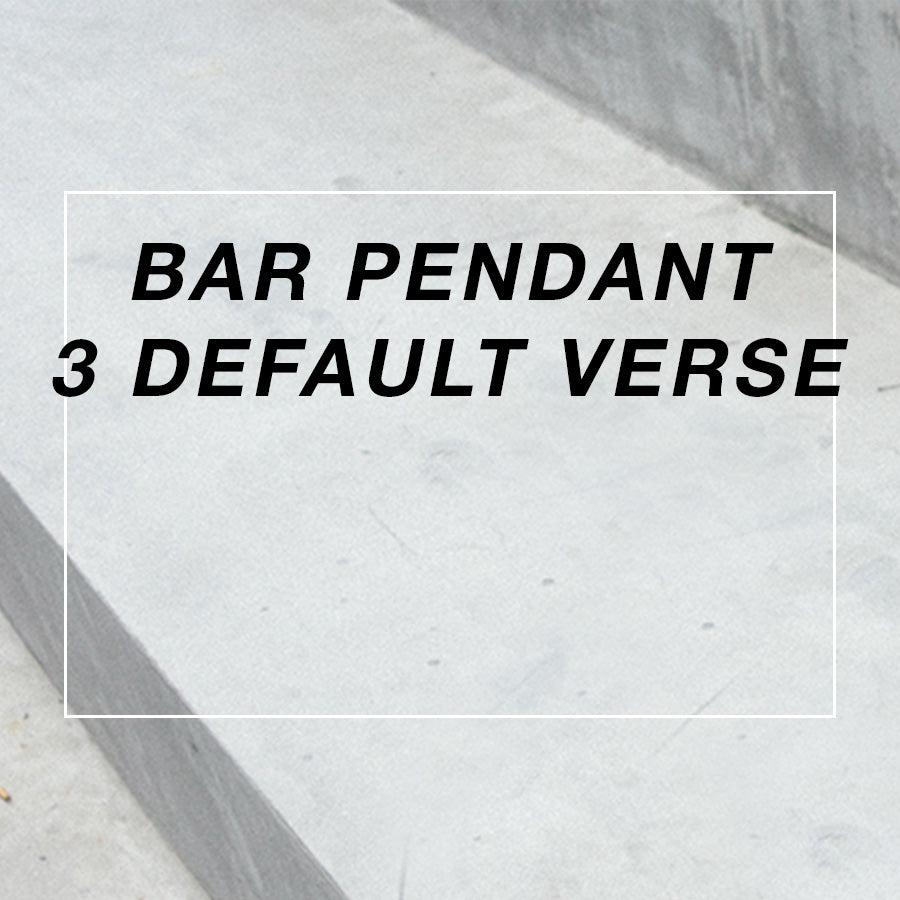 Bar Pendant 3 Default Verse - by The Commandment Co, The Commandment Co , Singapore Christian gifts shop