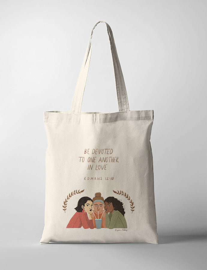 Be Devoted to One Another {Tote Bag} - tote bag by YMI, The Commandment Co , Singapore Christian gifts shop