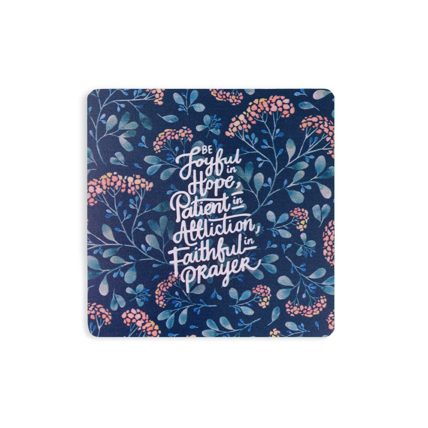 Joyful Patient Faithful {Coasters} - coasters by The Commandment Co, The Commandment Co , Singapore Christian gifts shop