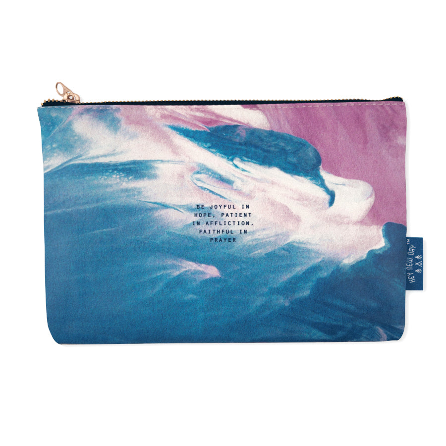 Be joyful in hope, patient in affliction. Faithful in prayer {Pouch} - Pouch by Hey New Day, The Commandment Co