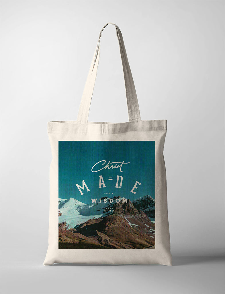 Christ Is Made Unto Me Wisdom {Tote Bag} - tote bag by The Commandment Co, The Commandment Co