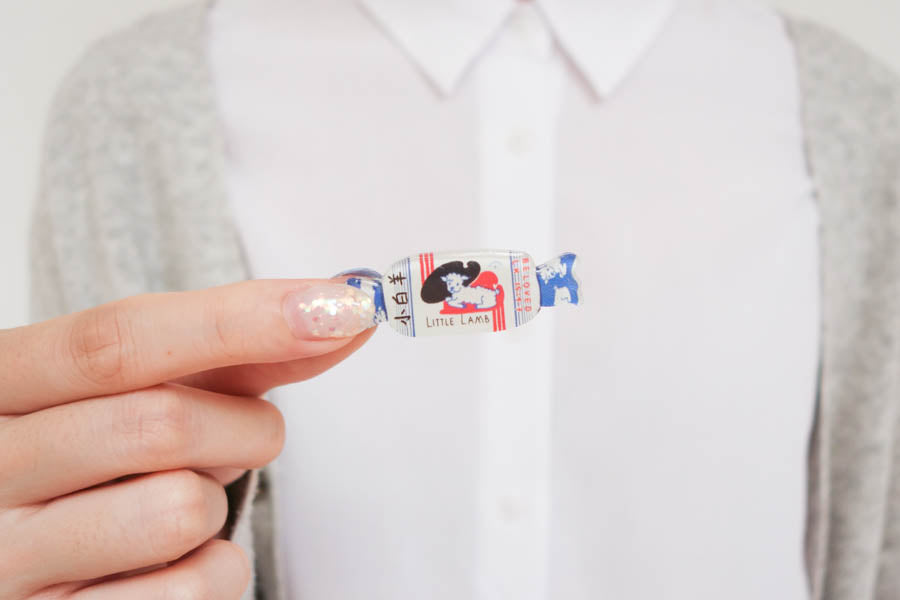 Little White Lamb Sweet {LOVE SUPERMARKET Pins} - Accessories by Hey New Day, The Commandment Co , Singapore Christian gifts shop