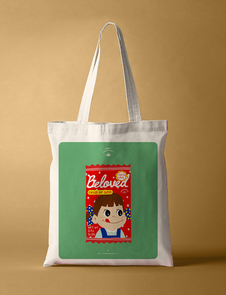 Beloved Milky Candy {Tote Bag} - tote bag by The Commandment, The Commandment Co , Singapore Christian gifts shop