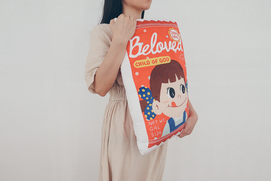 Beloved Milky Candy faith-inspired plush toy product view.