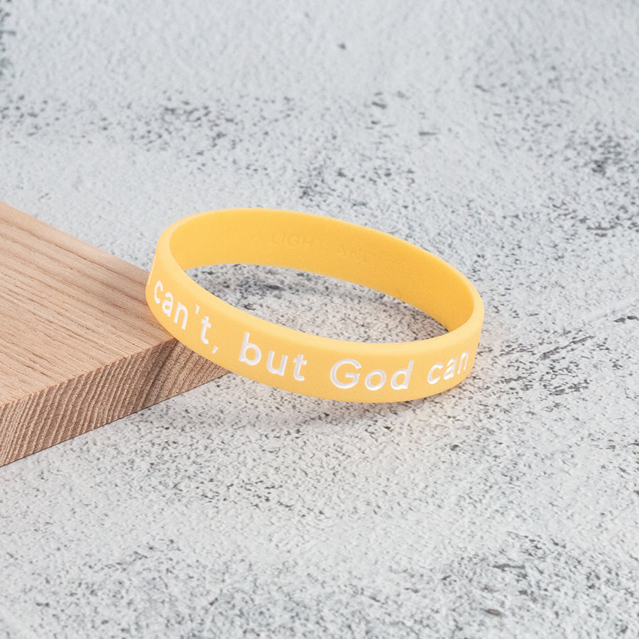 I Can't But God Can {Rubber Wristband} - verse band by The Commandment Co, The Commandment Co , Singapore Christian gifts shop