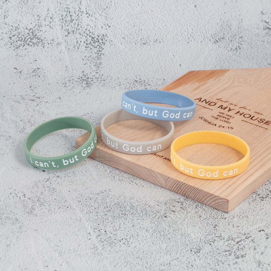 I Can't But God Can {Rubber Wristband} - verse band by The Commandment Co, The Commandment Co , Singapore Christian gifts shop