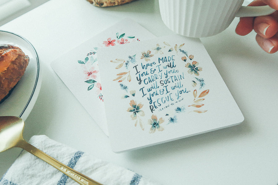 I Have Made You And I Will Carry You {Coaster} - coasters by Love That Letters, The Commandment Co , Singapore Christian gifts shop