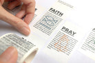 Amen Joy Faith Pray Love {Set of 2 Washi Tape} - Stickers by The Commandment Co, The Commandment Co