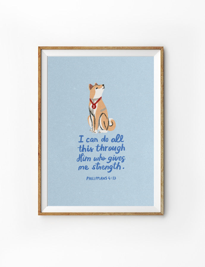 modern bible art poster design with cute dog by YMI x TCCO